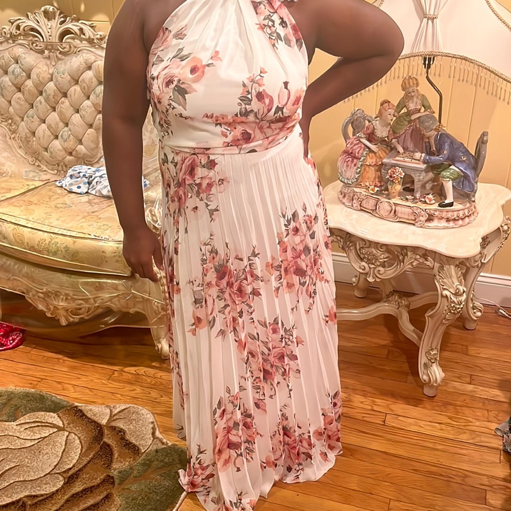 White floral dress